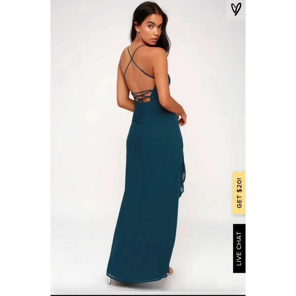 Lulus Navy Blue Love Lace Up Maxi Dress - Picture 7 of 8